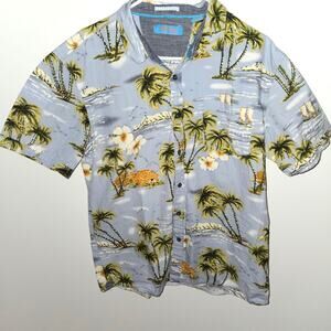Newport Isle Men's XL Tropical Hawaiian Short Sleeve Button Up Shirt